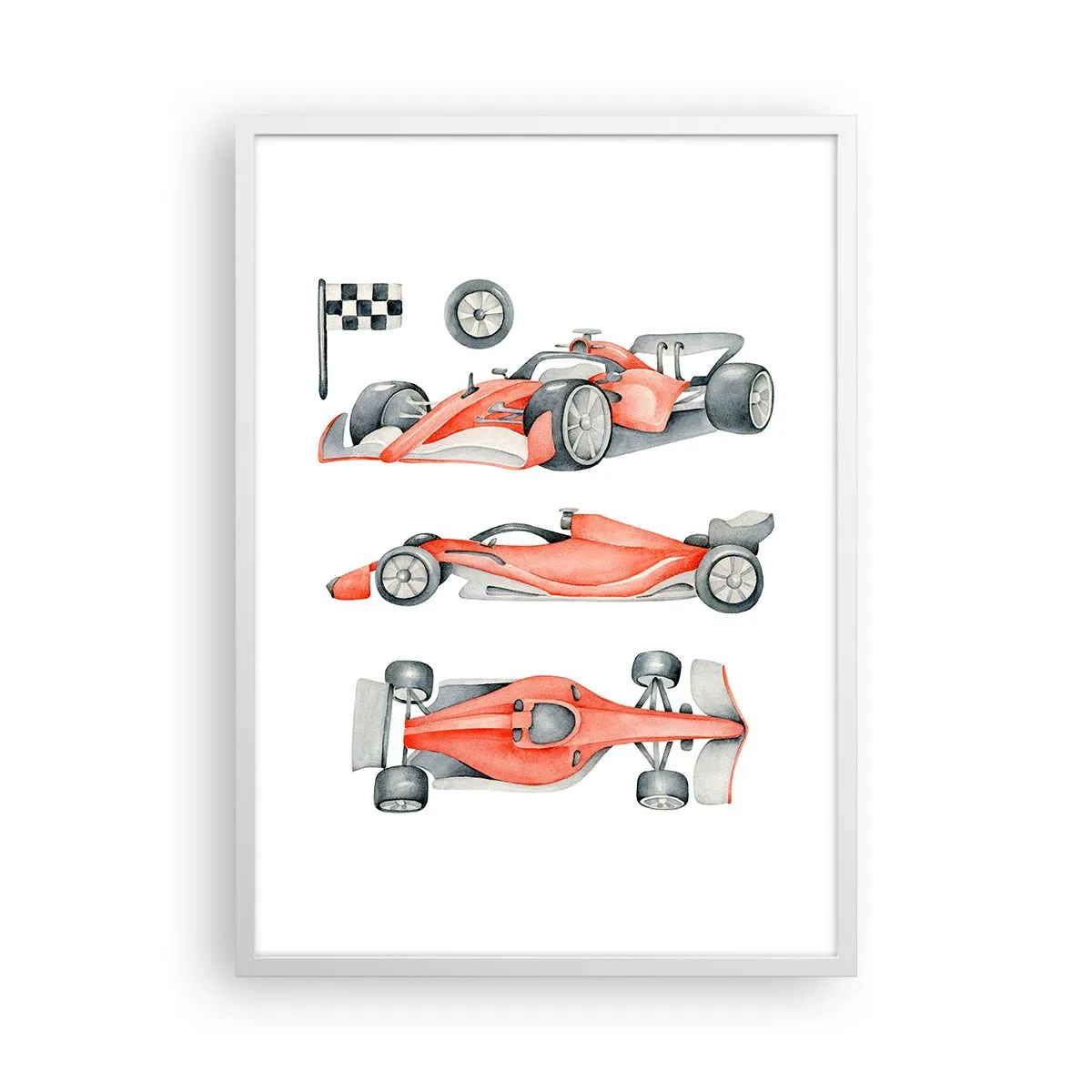 Plakat w białej ramie - Doścignąć marzenie - 50x70 cm