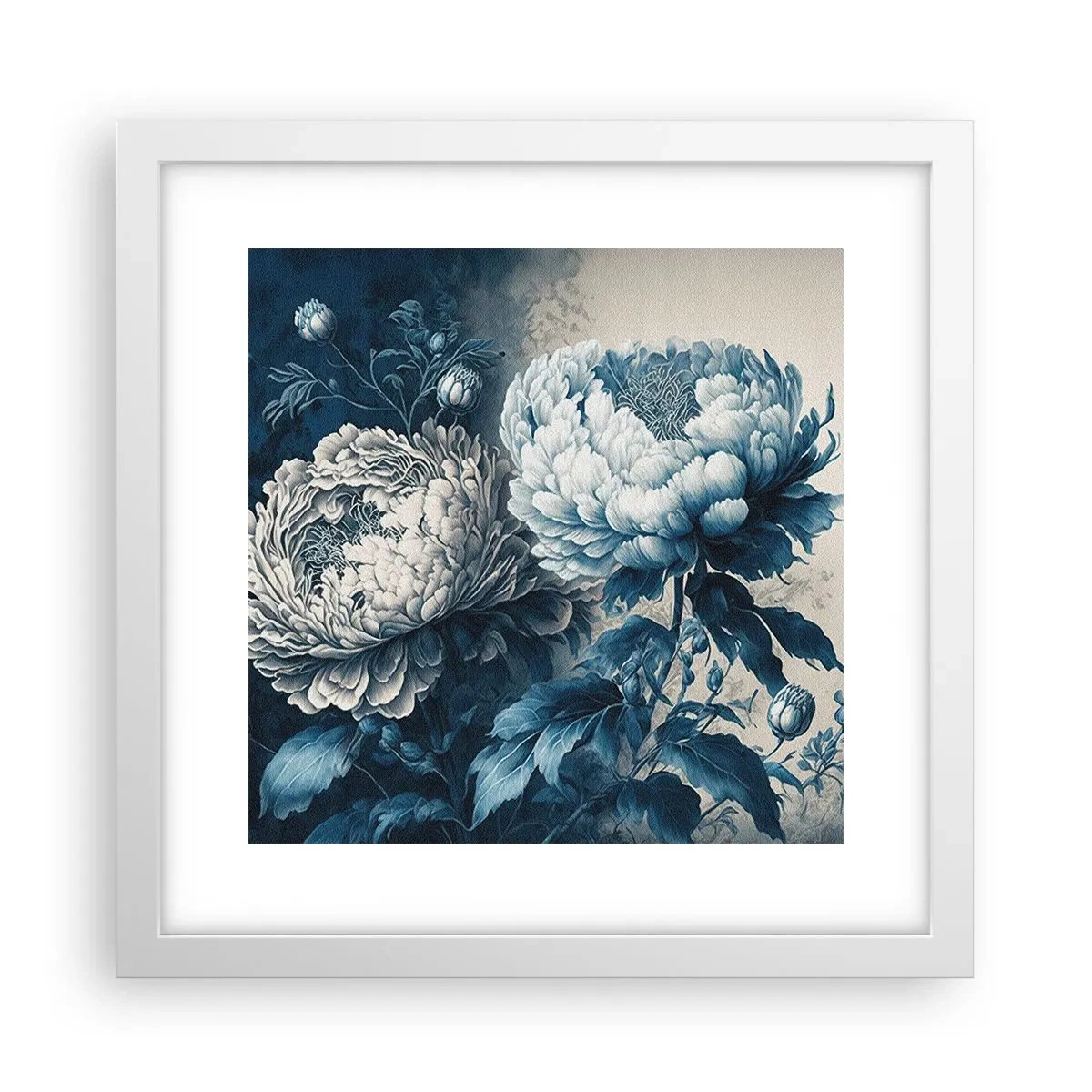 Plakat w białej ramie - Dobrana para - 30x30 cm