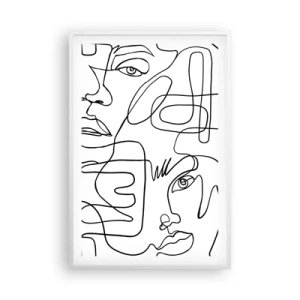 Plakat w białej ramie - W splątanych emocjach - 61x91 cm