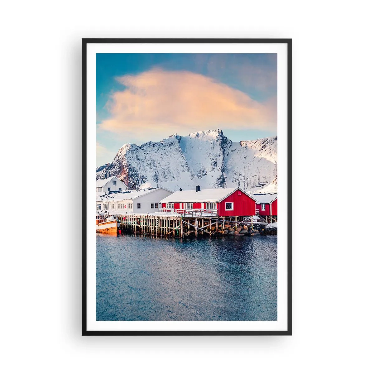 Plakat w czarnej ramie - Północne ustronie - 70x100 cm