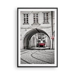 Plakat w czarnej ramie - Przez miejski labirynt - 61x91 cm