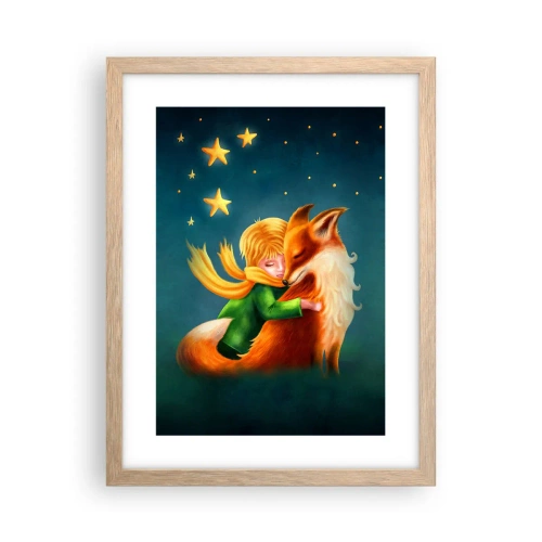 Plakat w ramie jasny dąb - Mały Książę - 30x40 cm