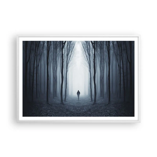 Plakat w białej ramie - I wszystko proste i jasne - 100x70 cm