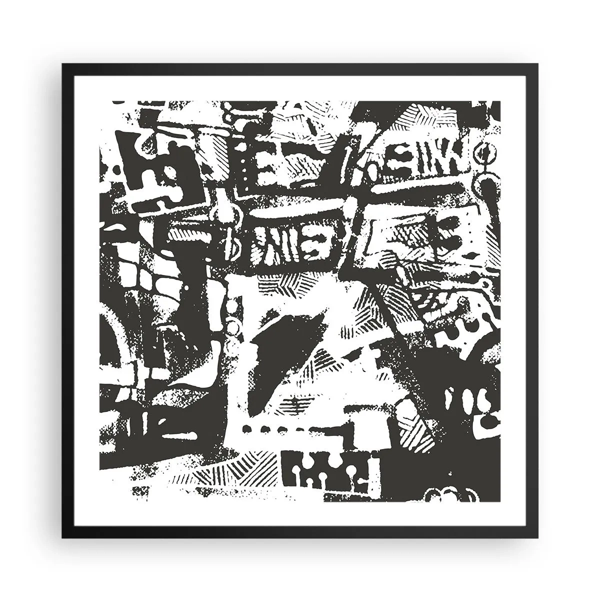Plakat w czarnej ramie - Porządek czy chaos? - 60x60 cm
