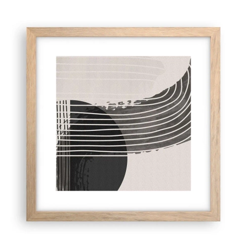 Plakat w ramie jasny dąb - Tam i z powrotem - 30x30 cm