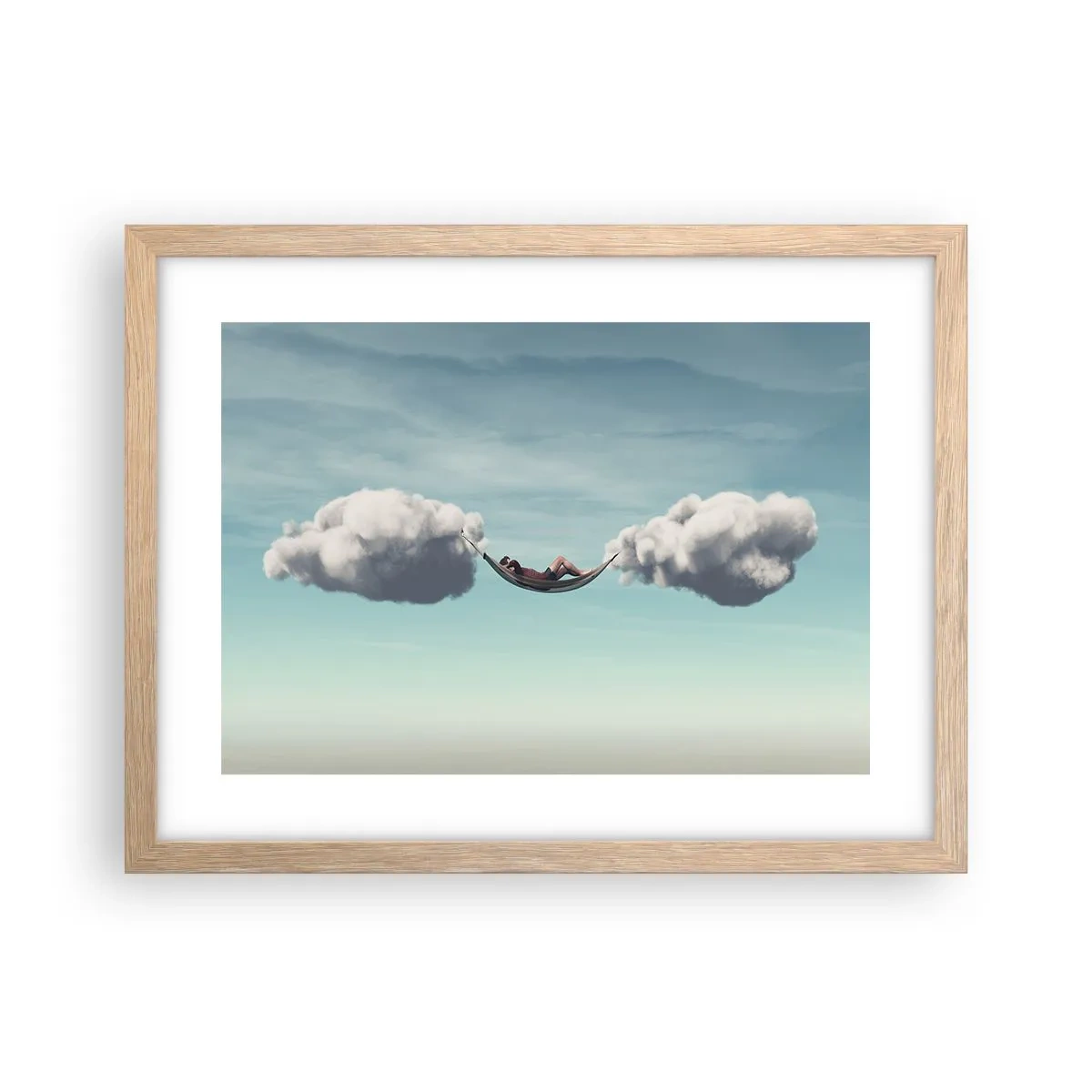 Plakat w ramie jasny dąb - Błogość chwili - 40x30 cm