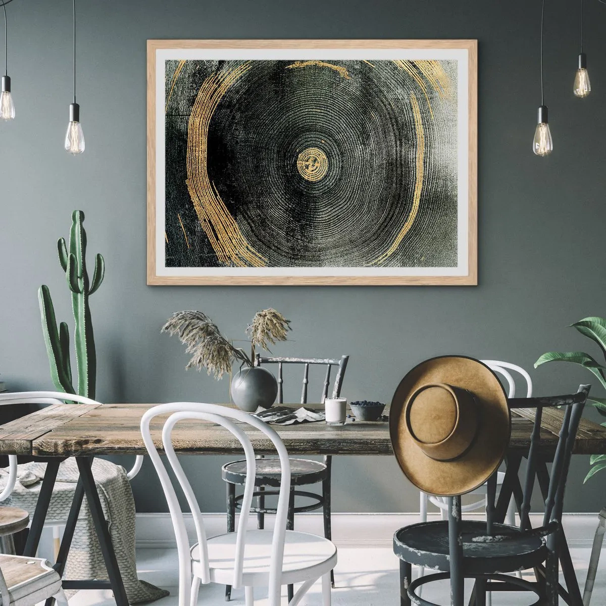 Plakat w ramie jasny dąb - Zmiana i trwanie - 50x40 cm