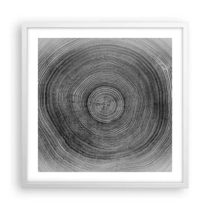 Plakat w białej ramie - Znak czasu - 50x50 cm