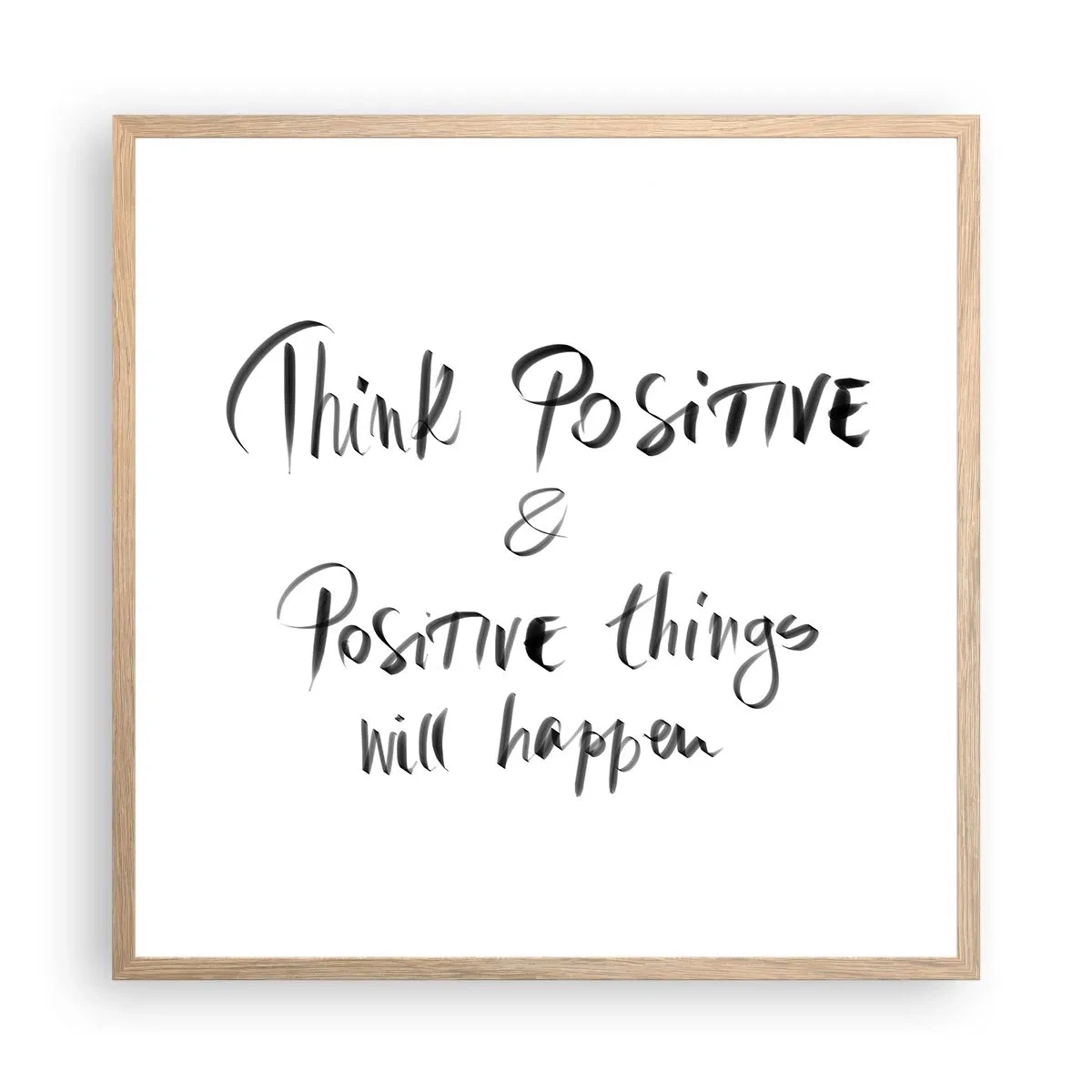 Plakat w ramie jasny dąb - Jak żyć? - 60x60 cm