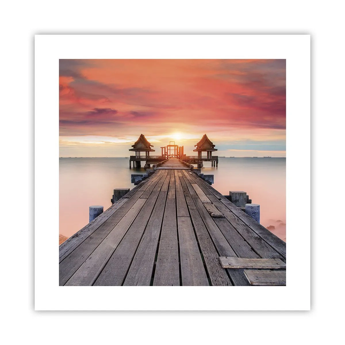 Plakat - Zachód na wschodzie - 40x40 cm