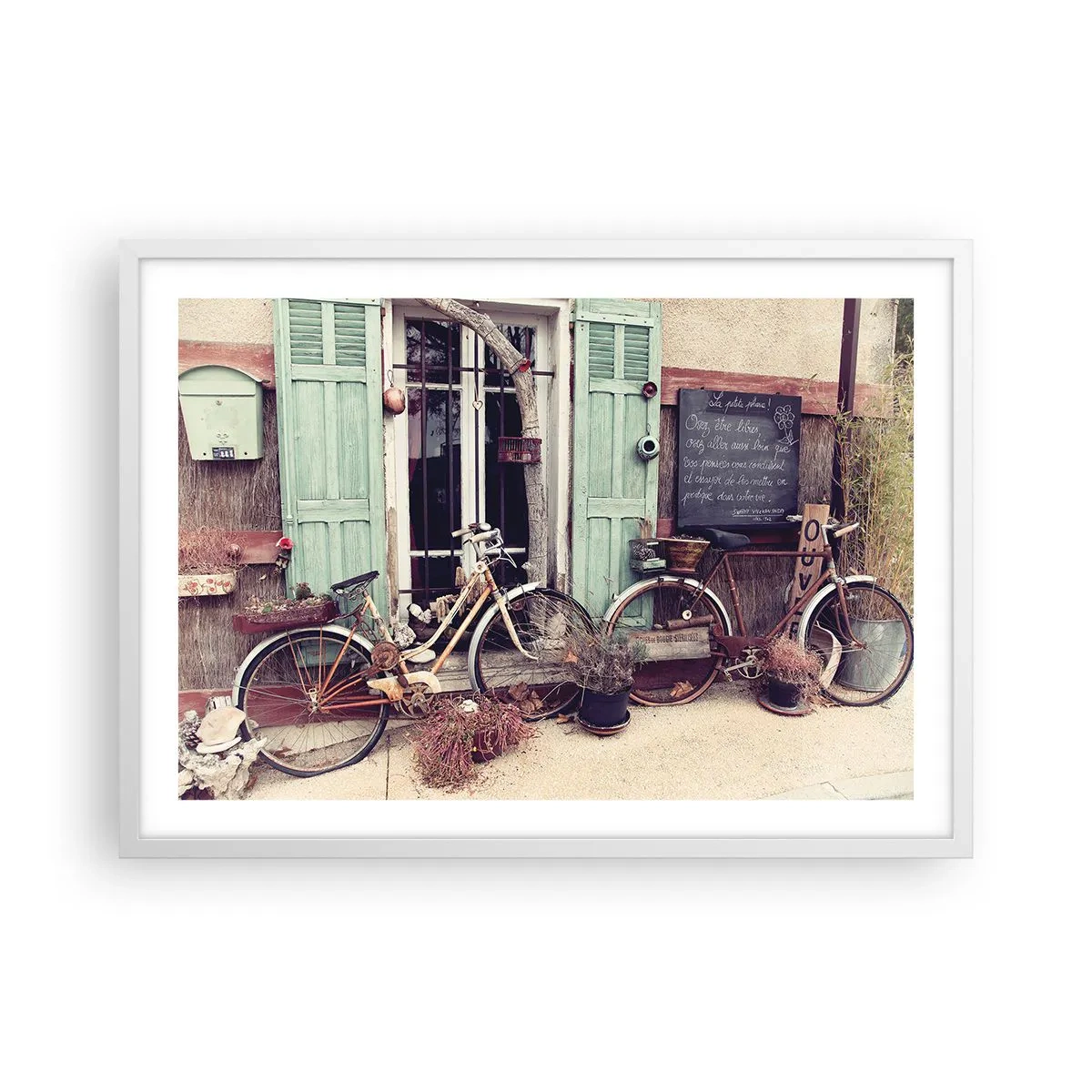 Plakat w białej ramie - Niech żyje prowincja - 70x50 cm