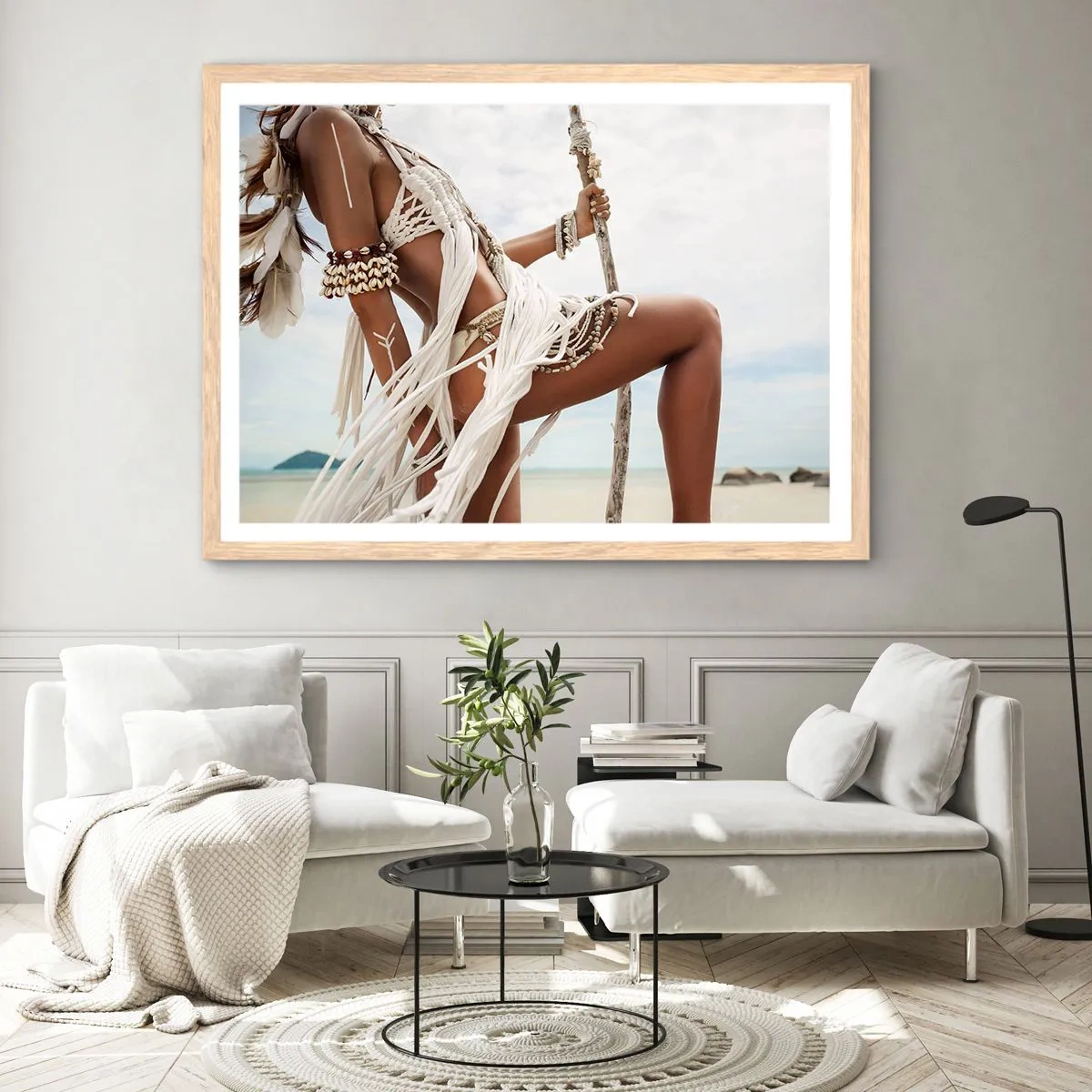 Plakat w ramie jasny dąb - Kapłanka słońca - 100x70 cm