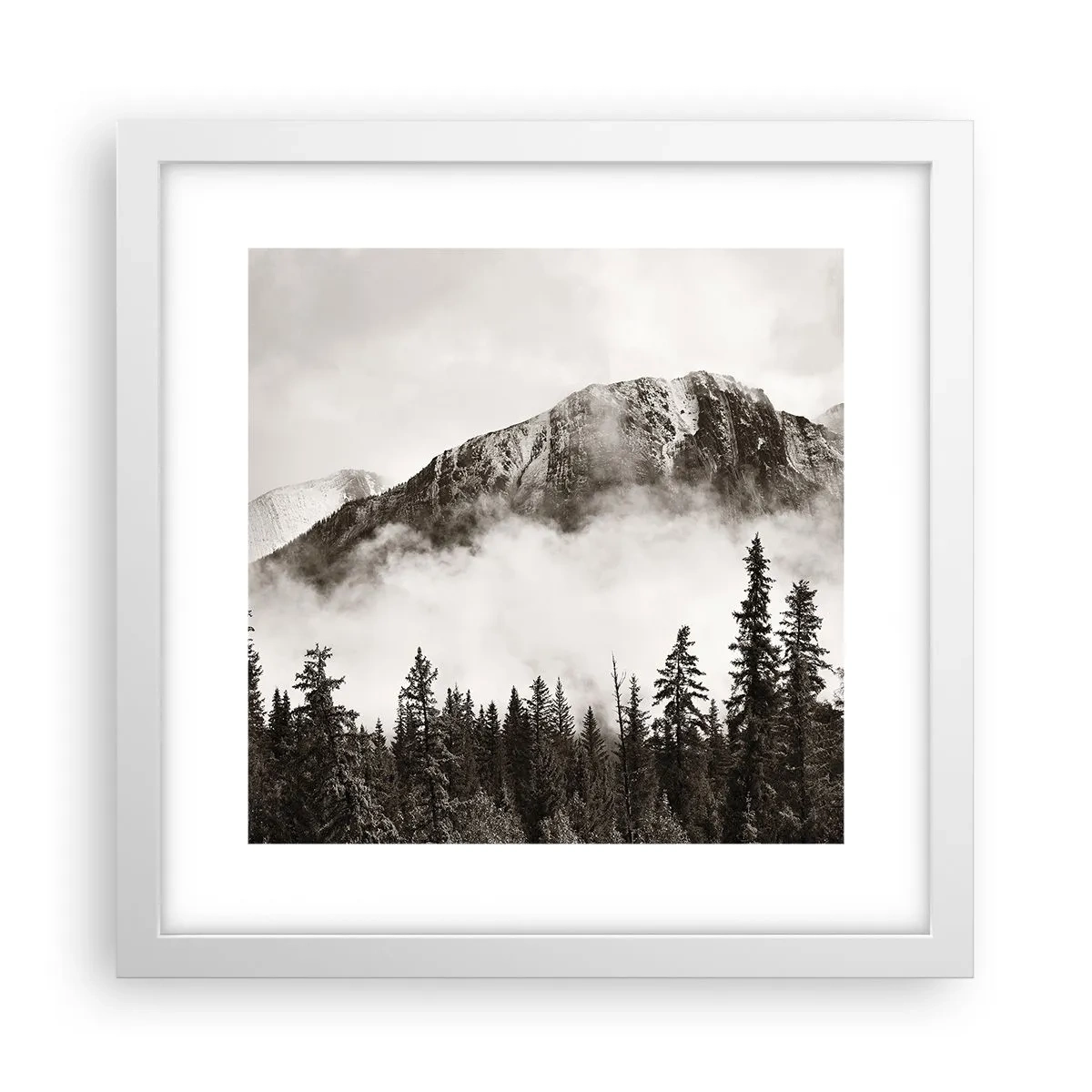 Plakat w białej ramie - Granitowy władca - 30x30 cm
