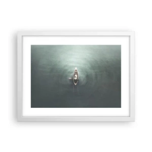 Plakat w białej ramie - Przez księżycowe jezioro - 40x30 cm