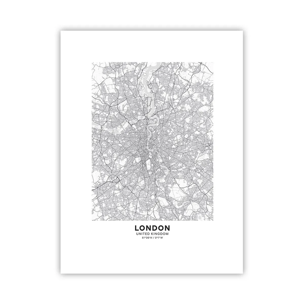 Plakat - Mapa londyńskiego labiryntu - 30x40 cm