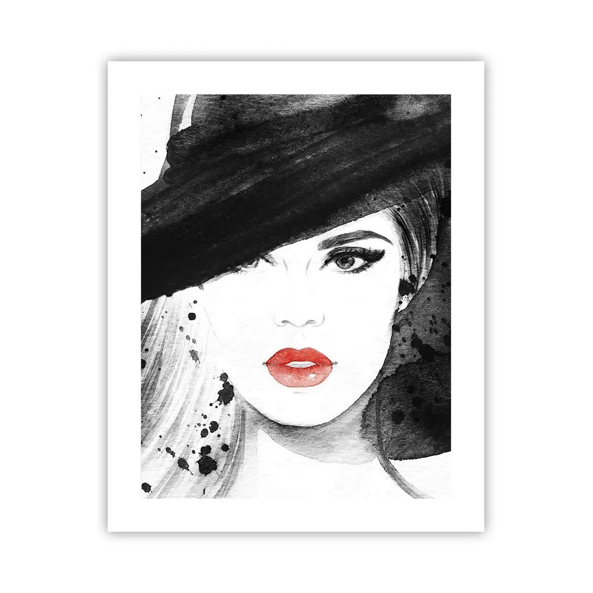 Plakat - Dama w czerni - 40x50 cm