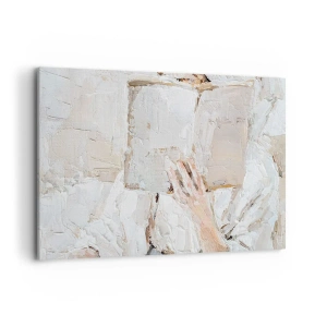 Obraz na płótnie - Impresjonistyczny obraz dłoni trzymającej otwartą książkę - 120x80cm - W innym świecie - Nowoczesna dekoracja ścienna do salonu, kuchni i sypialni ARTTOR