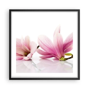 Plakat w czarnej ramie - Delikatne jak powiew wiosny - 50x50 cm