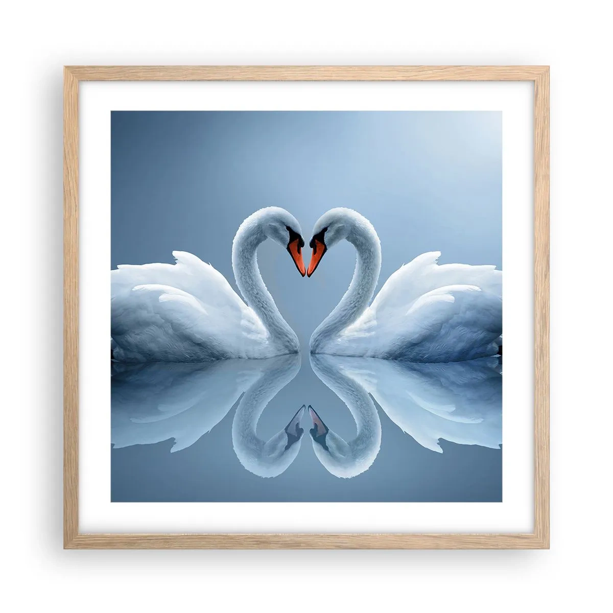 Plakat w ramie jasny dąb - Czas na miłość - 50x50 cm