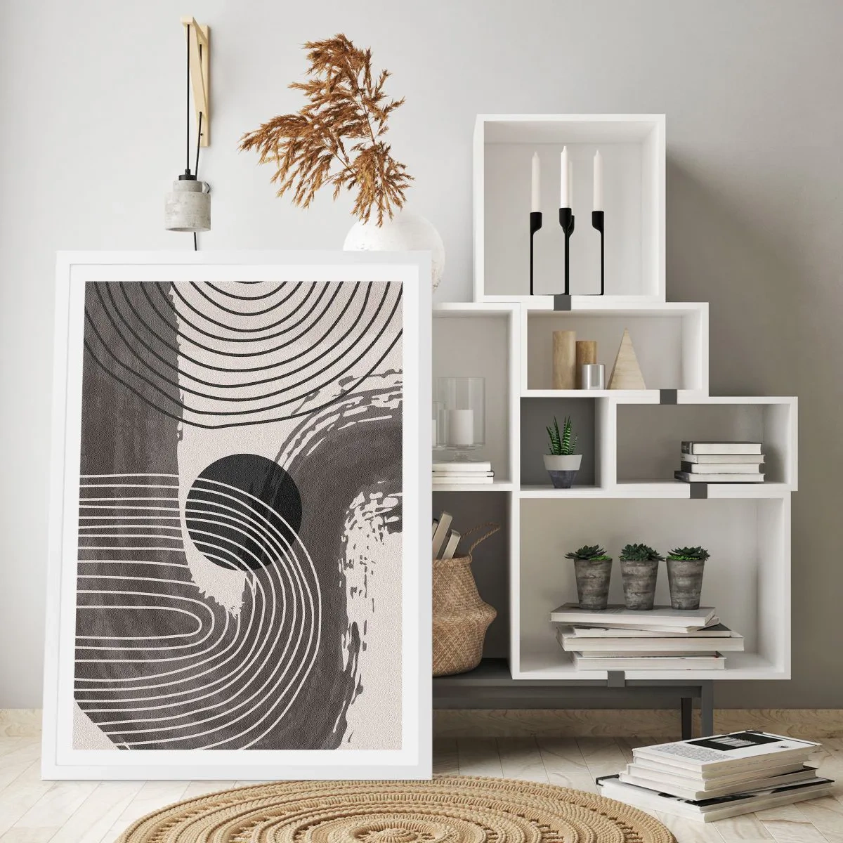 Plakat w białej ramie - Owal zwycięża - 50x70 cm