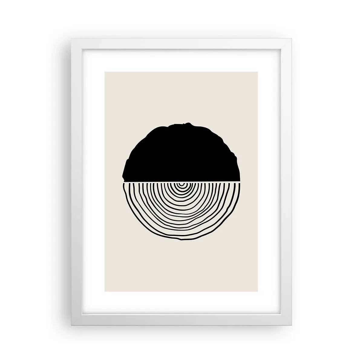 Plakat w białej ramie - Pół na pół - 30x40 cm