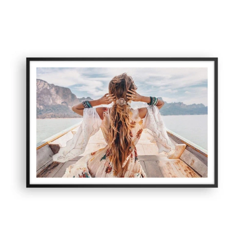 Plakat w czarnej ramie - W drodze ku szczęściu - 91x61 cm