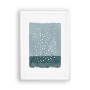Plakat w białej ramie - Wyrosłe na błękicie - 70x100 cm