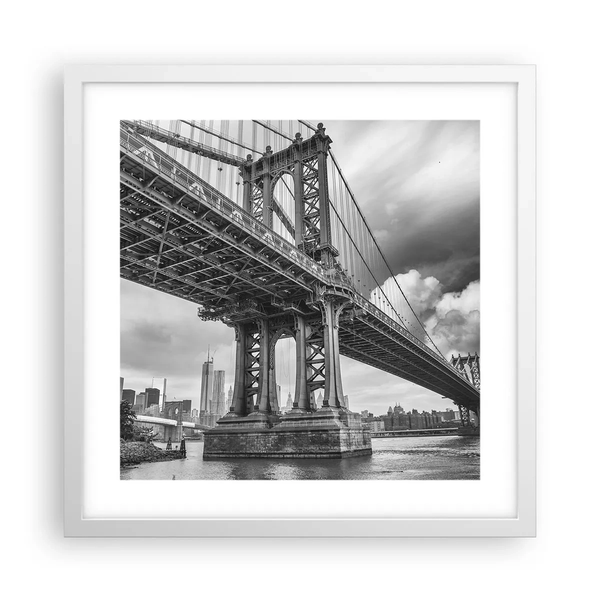 Plakat w białej ramie - Do serca miasta - 40x40 cm