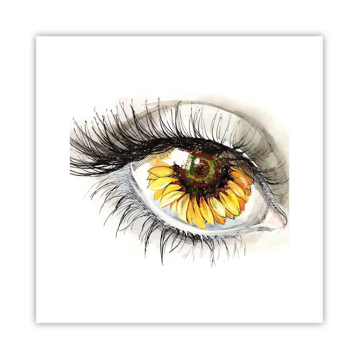 Plakat - Spojrzenie gorące jak lato - 30x30 cm