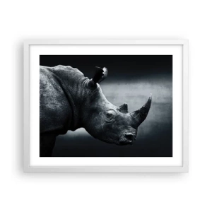 Plakat w białej ramie - Prawy profil - 50x40 cm