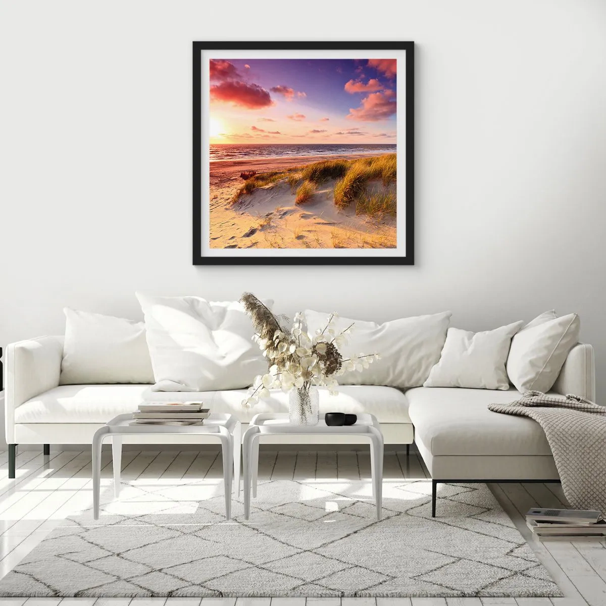 Plakat w czarnej ramie - Już latem pachnie powietrze - 30x30 cm