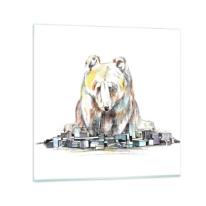 Obraz na szkle - Jak można tak żyć? - 60x60 cm