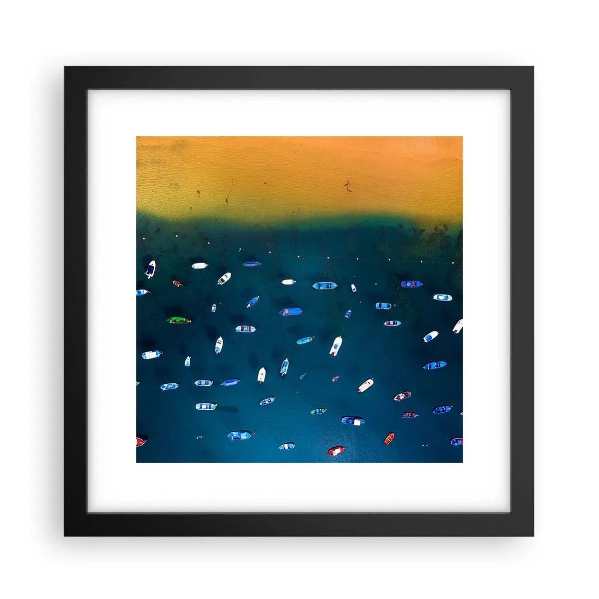 Plakat w czarnej ramie - Wakacyjna gra - 30x30 cm