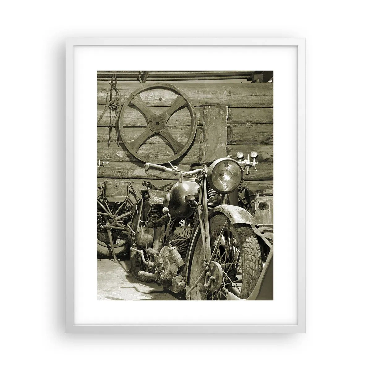 Plakat w białej ramie - W szopie wuja Władka - 40x50 cm