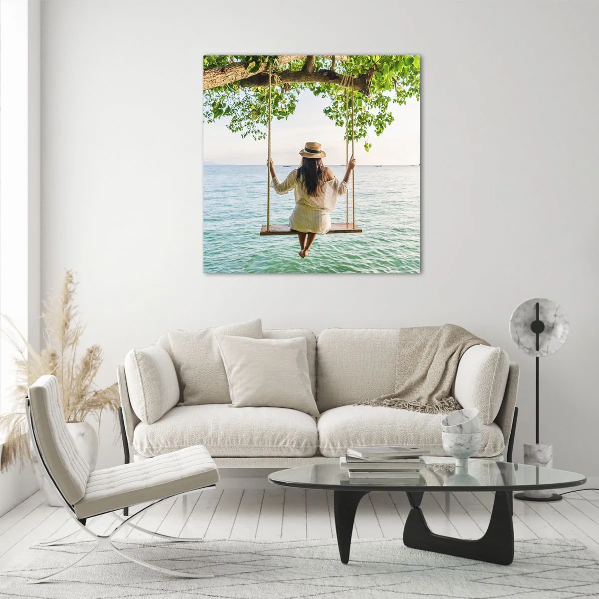 Obraz na szkle - Życie jest piękne - 60x60 cm