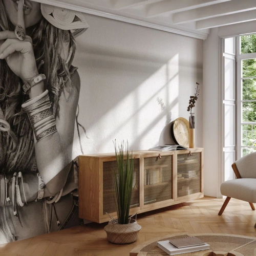 Fototapeta Premium Canvas - Jak to dziewczyna - Kobieta, Boho, Vintage - 400x280 cm