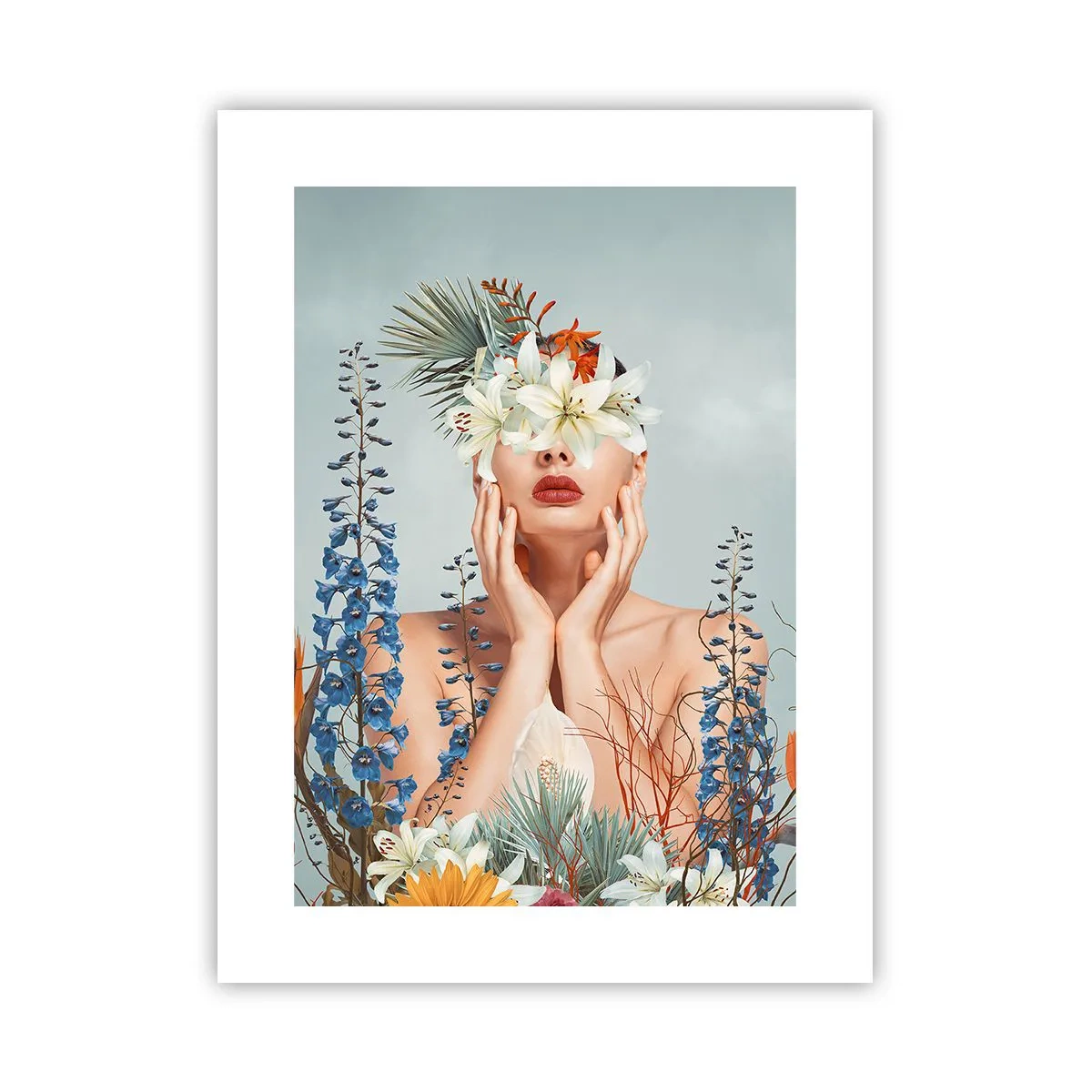 Plakat - Kobieta – kwiat - 30x40 cm