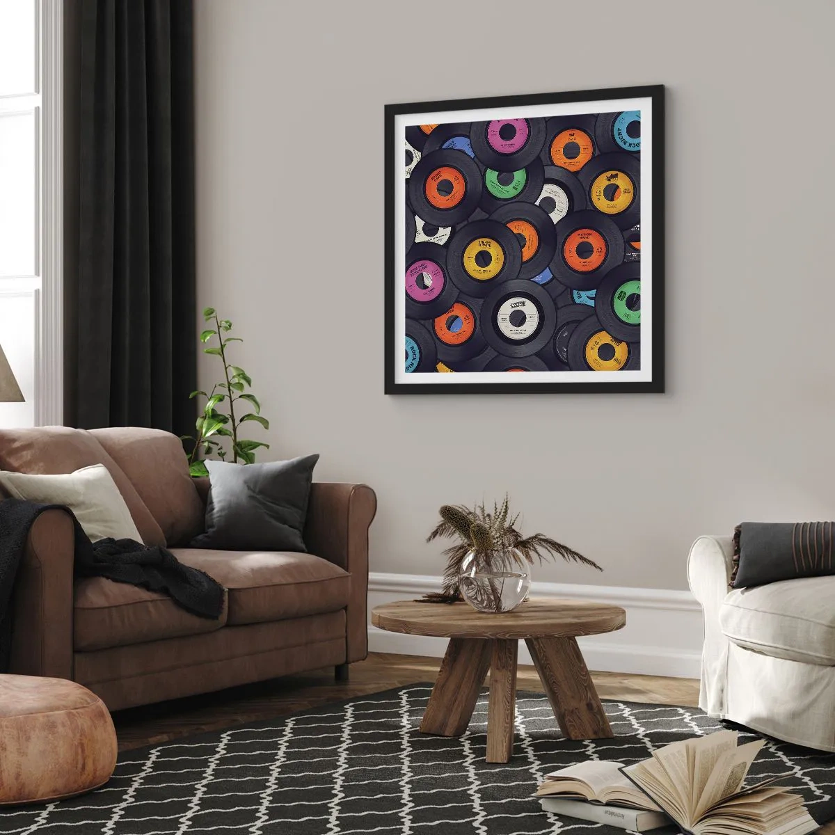 Plakat w czarnej ramie - Kolory klasyki - 30x30 cm