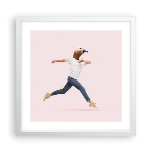 Plakat w białej ramie - Szczypta absurdu - 40x40 cm