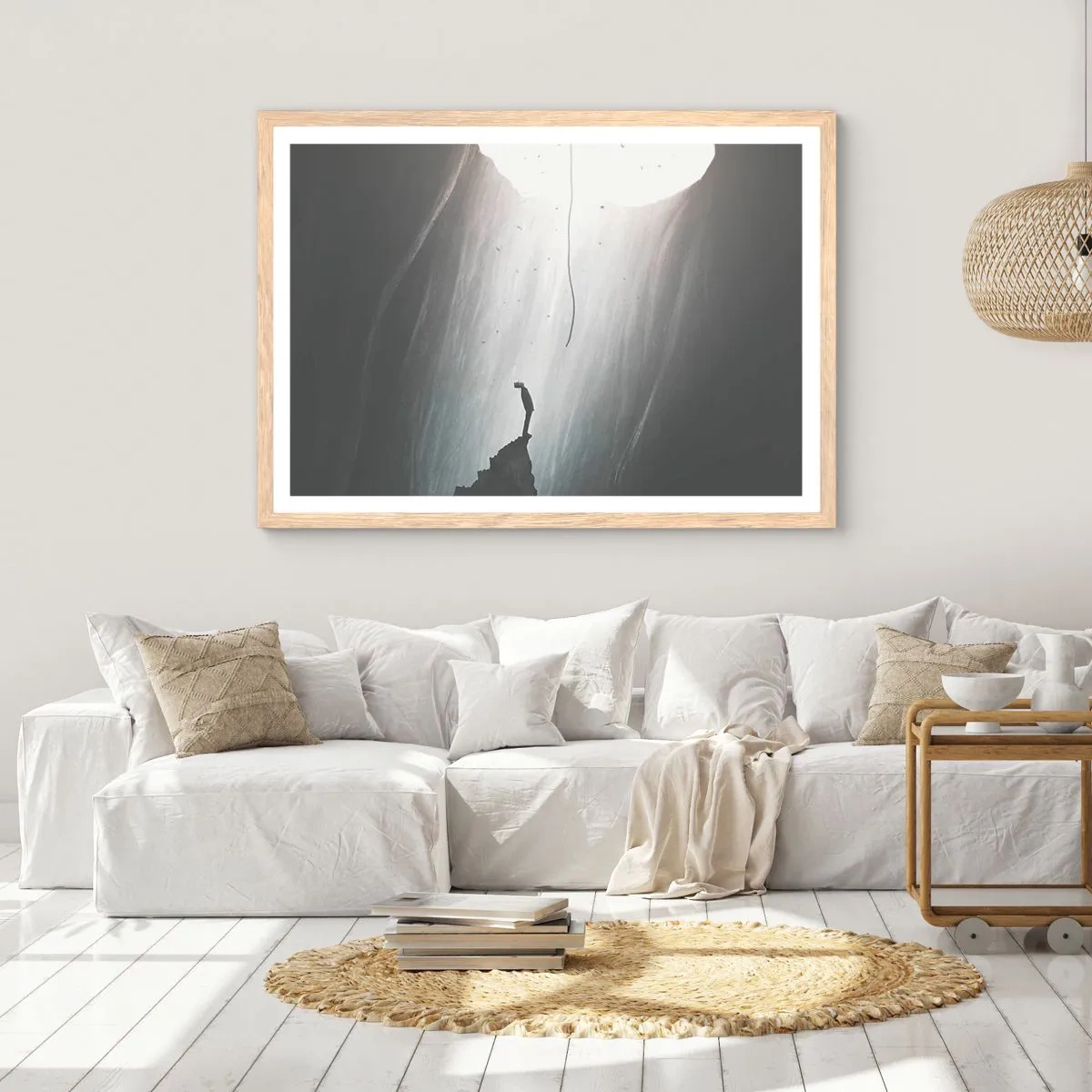 Plakat w ramie jasny dąb - Zawsze jest jakieś wyjście - 40x30 cm