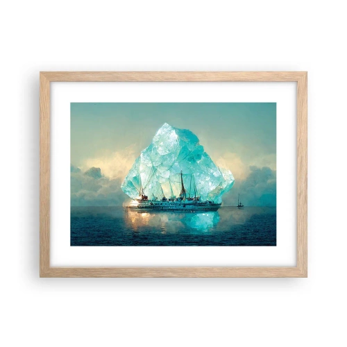 Plakat w ramie jasny dąb - Arktyczny brylant - 40x30 cm