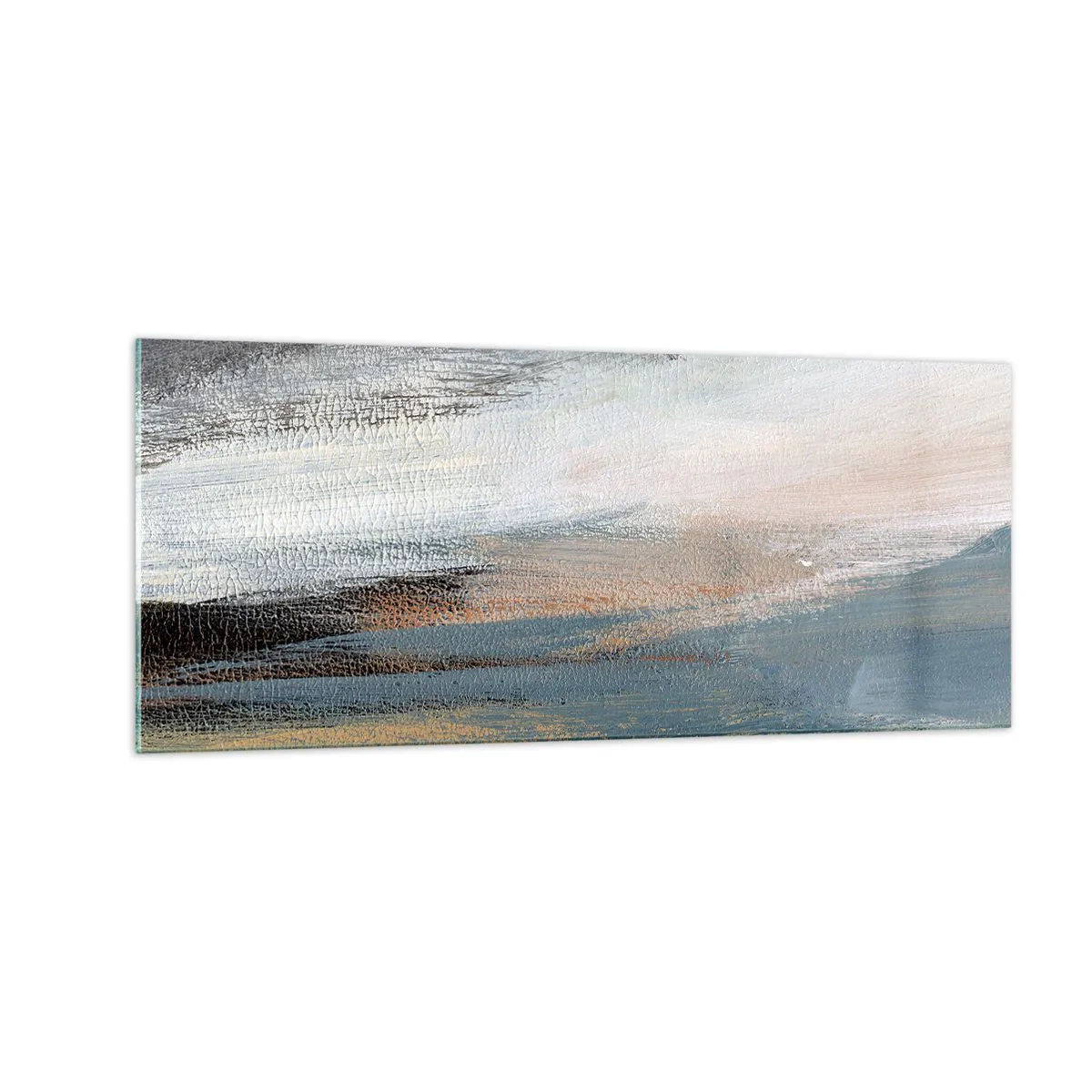 Obraz na szkle - Abstrakcja: pejzaż północny - 100x40 cm