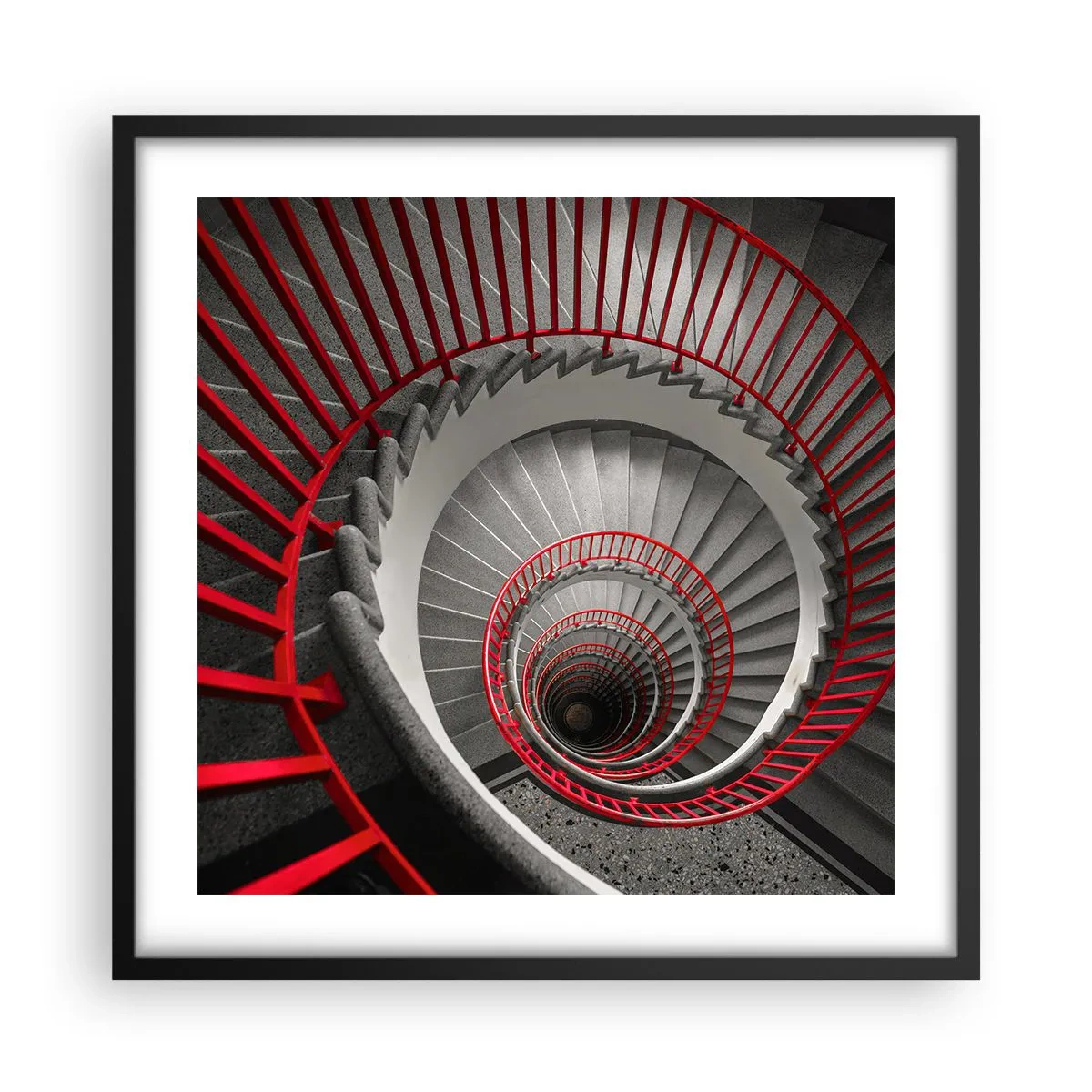 Plakat w czarnej ramie - Zabawy architektury - 50x50 cm