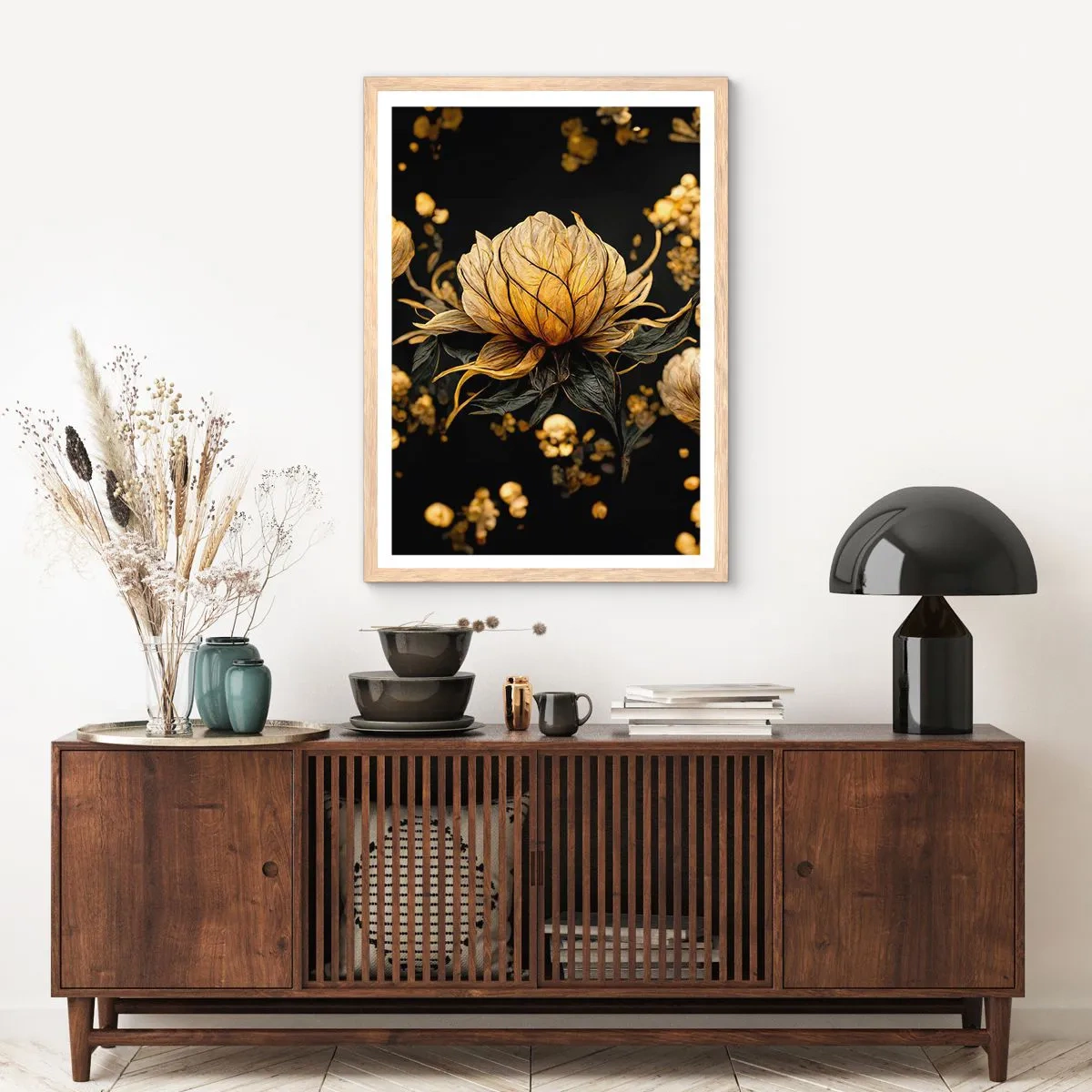 Plakat w ramie jasny dąb - Subtelna kruchość - 40x50 cm