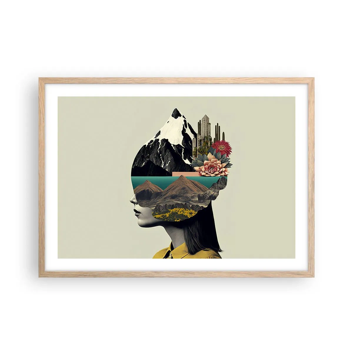 Plakat w ramie jasny dąb - Kobieta – zawsze tajemnica - 70x50 cm