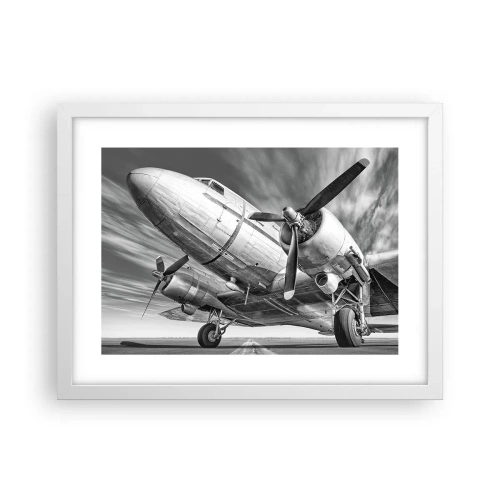 Plakat w białej ramie - Zawsze gotowy do lotu - 40x30 cm
