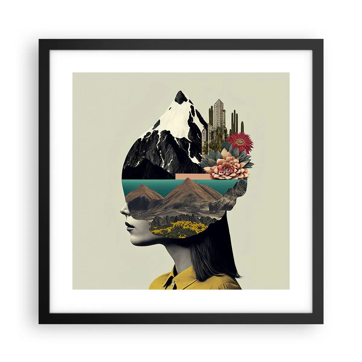 Plakat w czarnej ramie - Kobieta – zawsze tajemnica - 40x40 cm