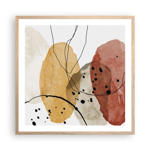 Plakat w ramie jasny dąb - Jak powietrze lekkie, przejrzyste - 60x60 cm