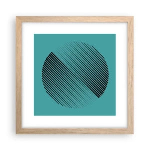 Plakat w ramie jasny dąb - Koło – geometryczna wariacja - 30x30 cm