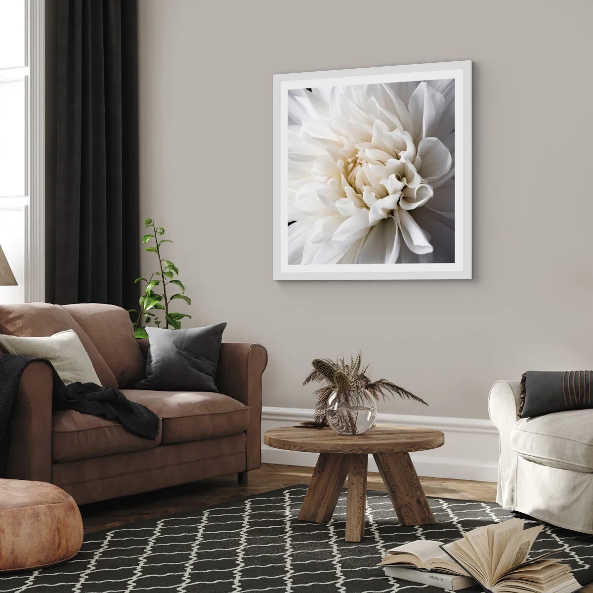 Plakat w białej ramie - Poranek Panny Młodej - 60x60 cm